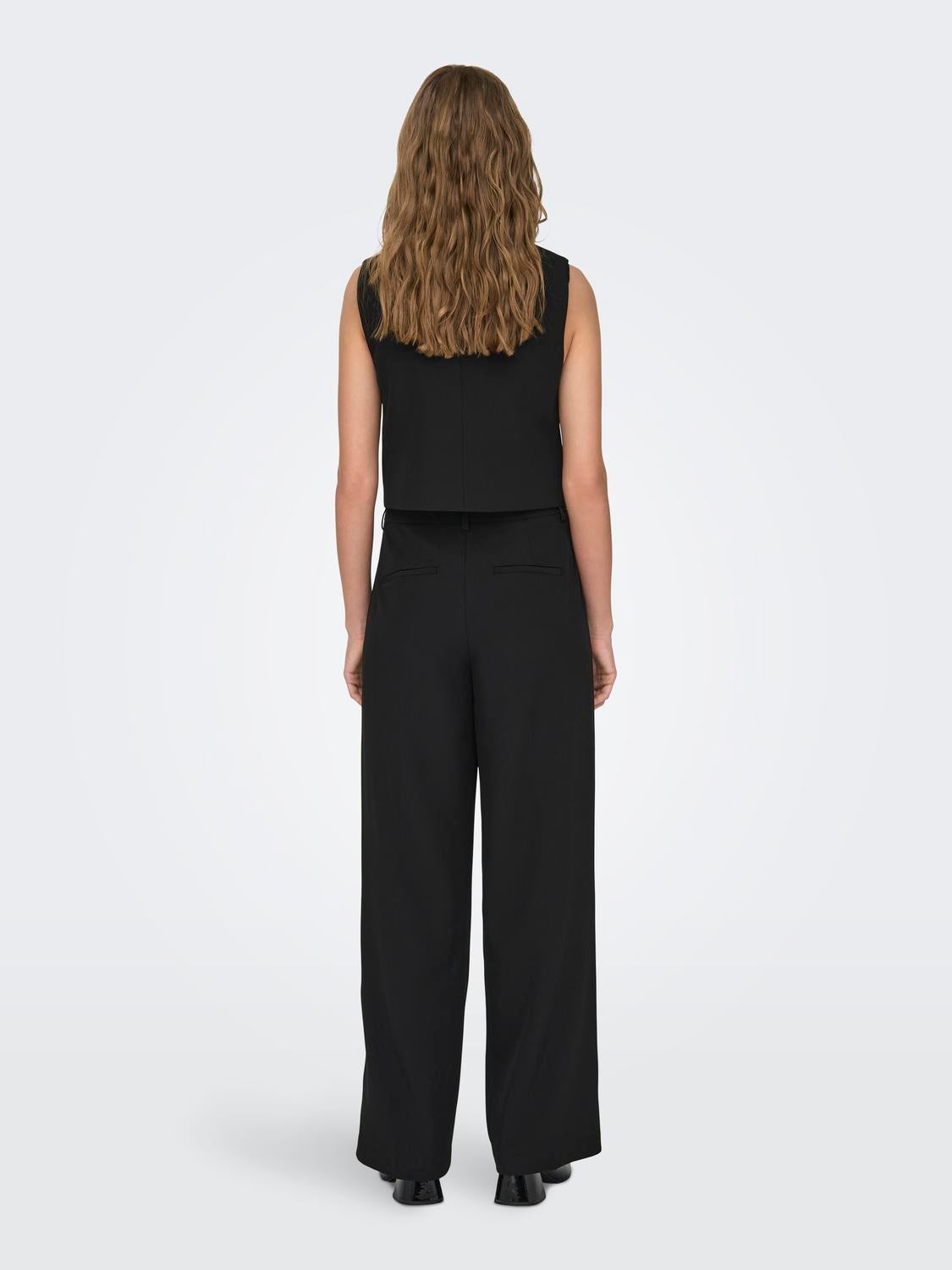 ONLELLY Weiter Beinschnitt Hose mit weitem Beinschnitt Black