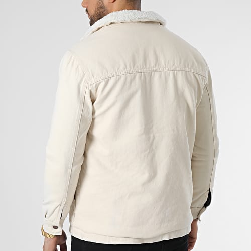 Veste Jean Col Mouton 604-9 Beige Clair