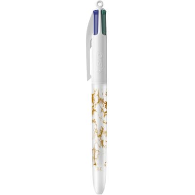 BIC 4 Couleurs Marble Style - Stylo à bille 4 couleurs + 2 corps