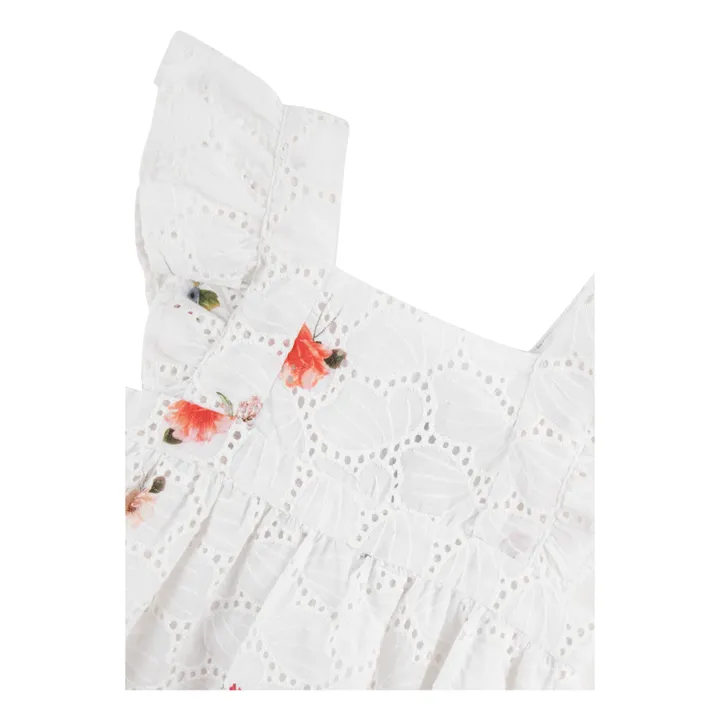 Tartine et Chocolat Barboteuse Broderie Anglaise | Blanc