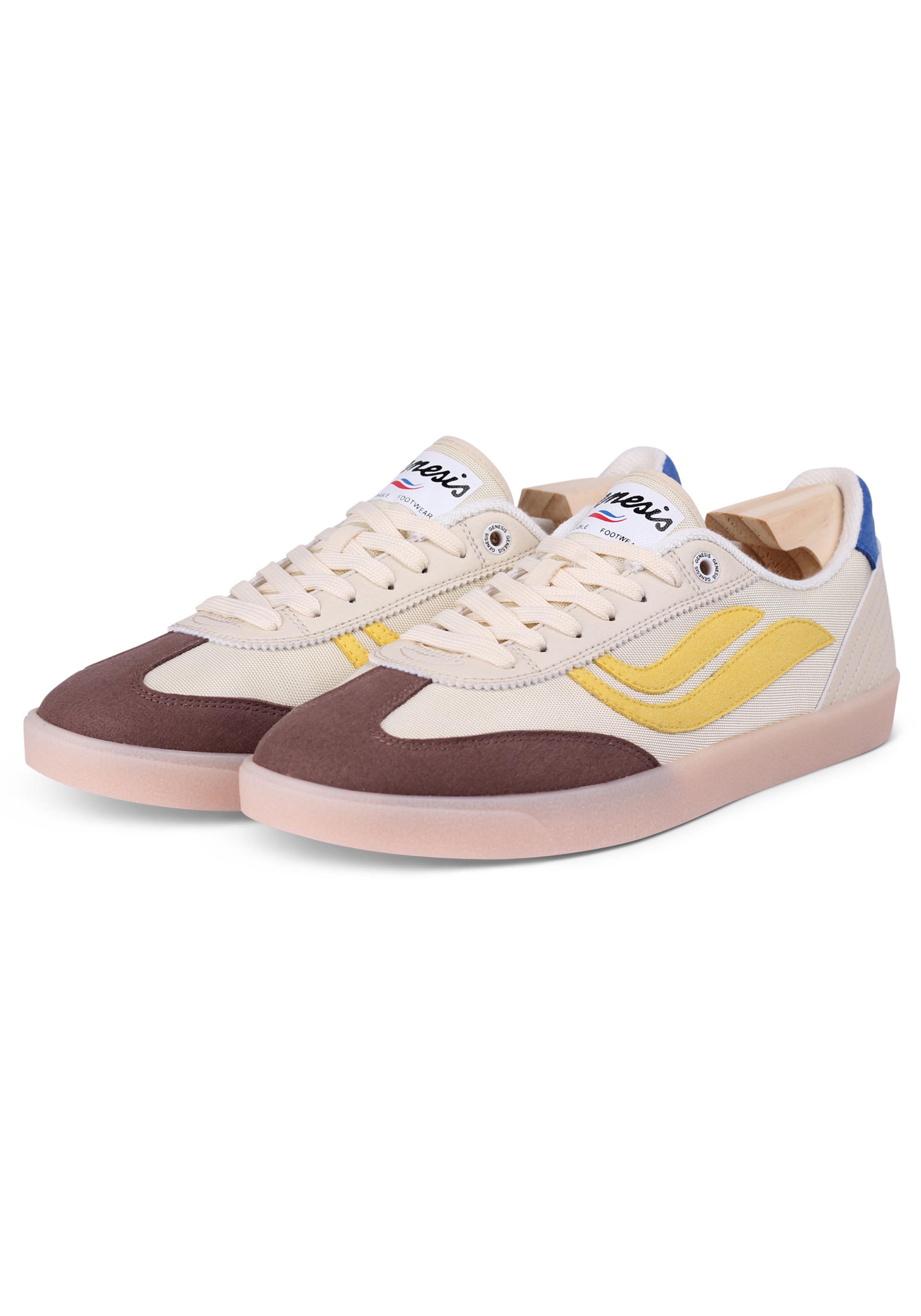 Genesis Sneaker G-Volley Mesh Light Brown/Creme/Yellow/Light Gum