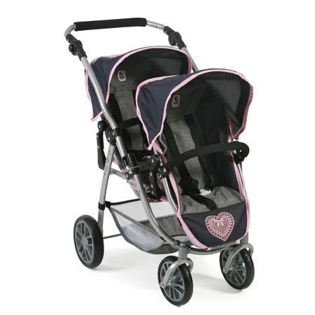 Bayer Chic 2000 Tandembuggy VARIO, Melange grau-navy