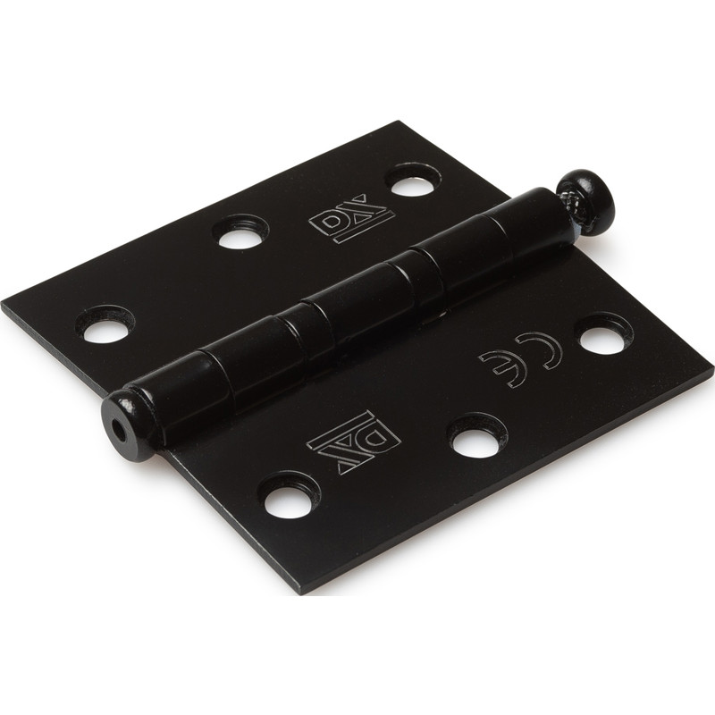 DX kogellagerscharnier zwart RVS 76x76mm