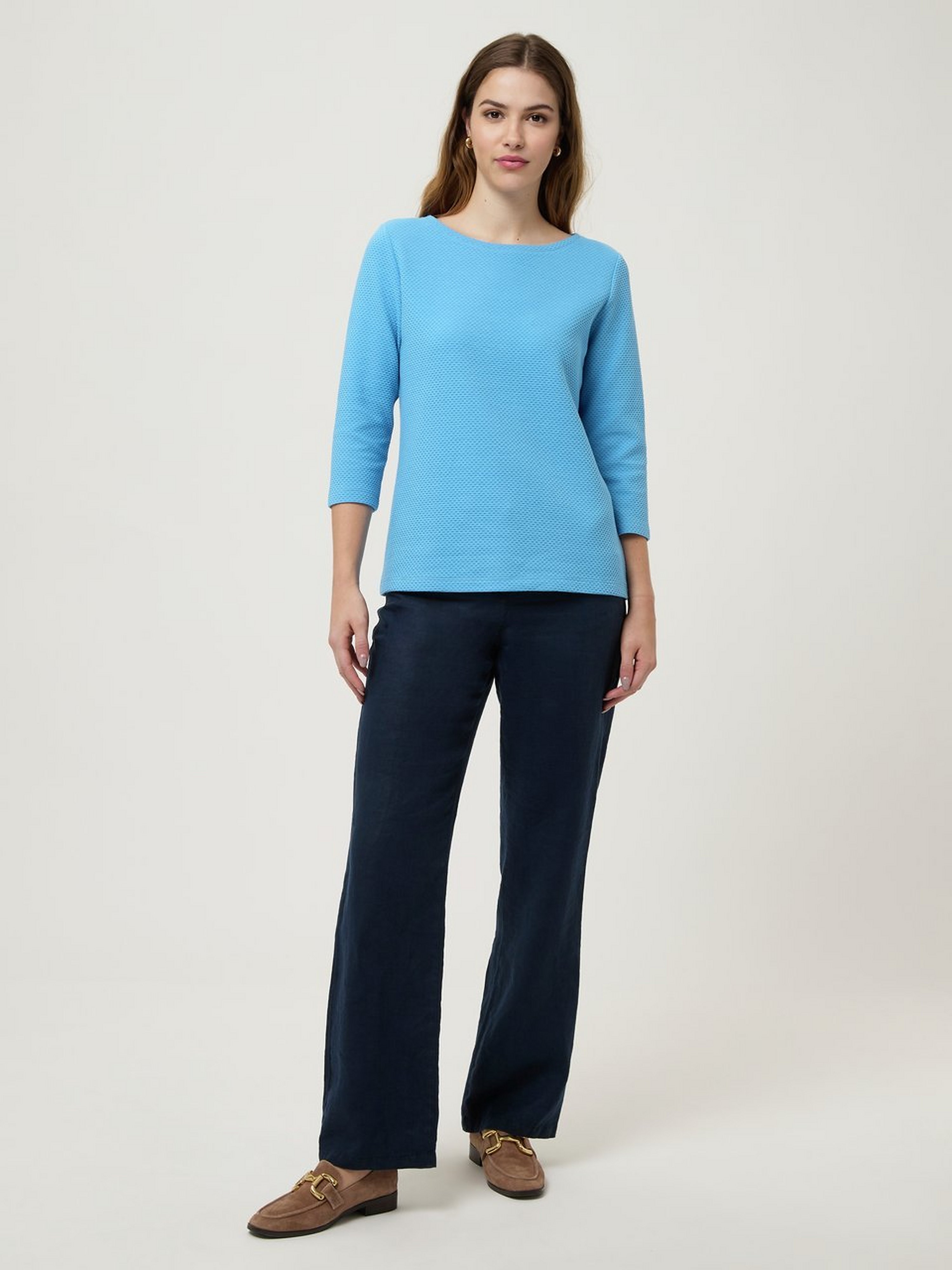 Rundhals-Shirt mit 3/4-Arm
