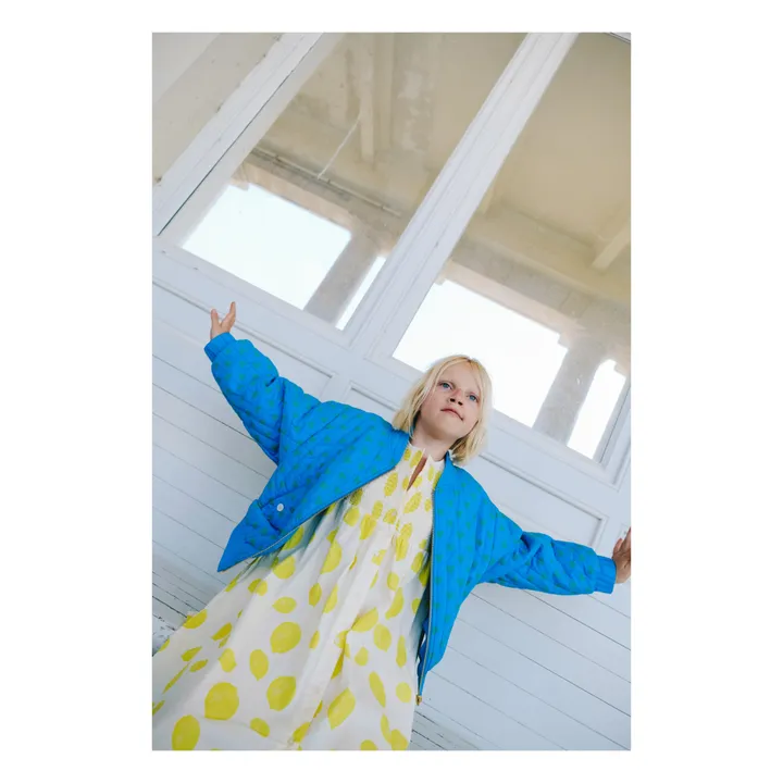 Holi & Love Bomber Réversible Gaby Cœur Coton Bio | Turquoise