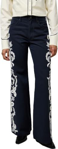 Wrangler - 70s Flare Jeans - Blauw - Katoen