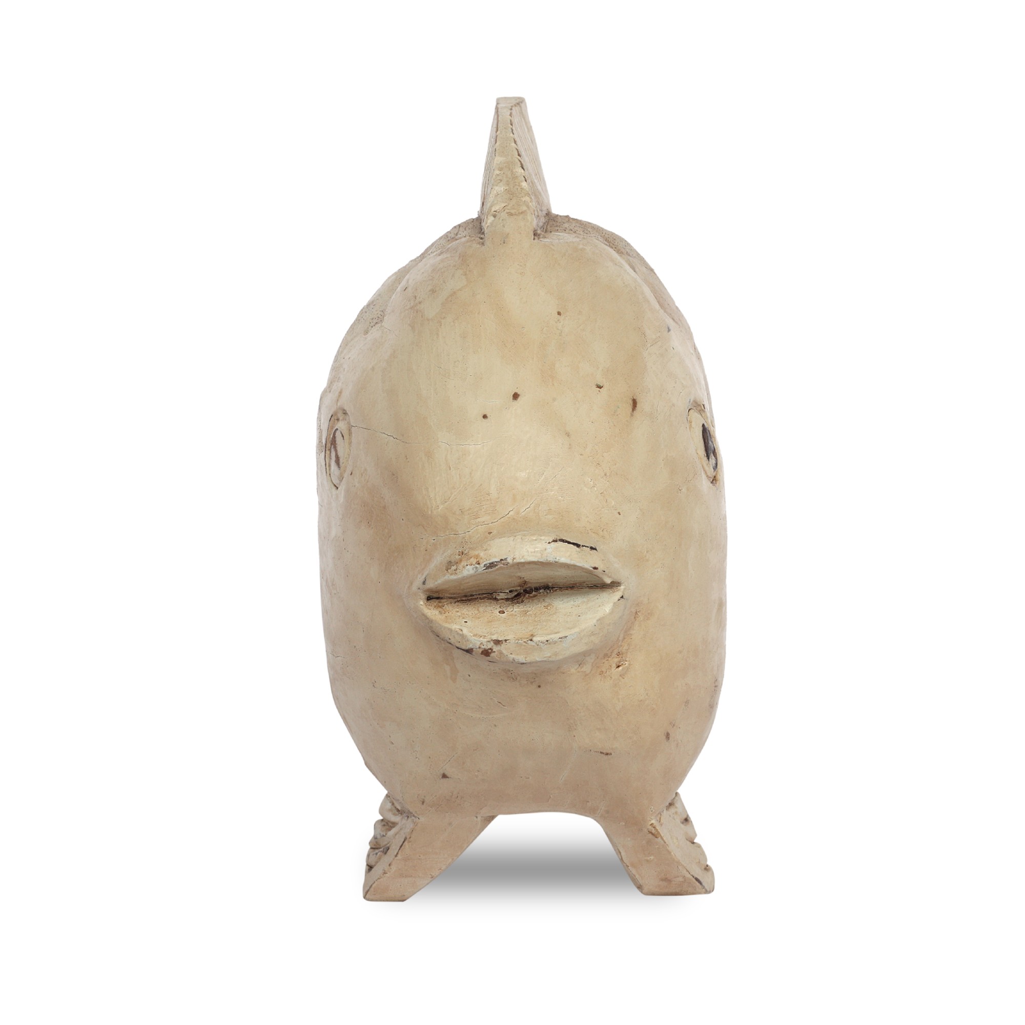 Holz-Skulptur 'Fisch', B 39 cm, H 27 cm, T 15 cm von fischer's lagerhaus