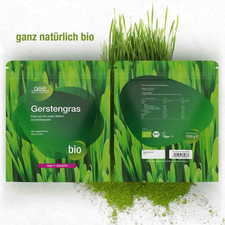 Gerstengras Bio Pulver, 1000 g