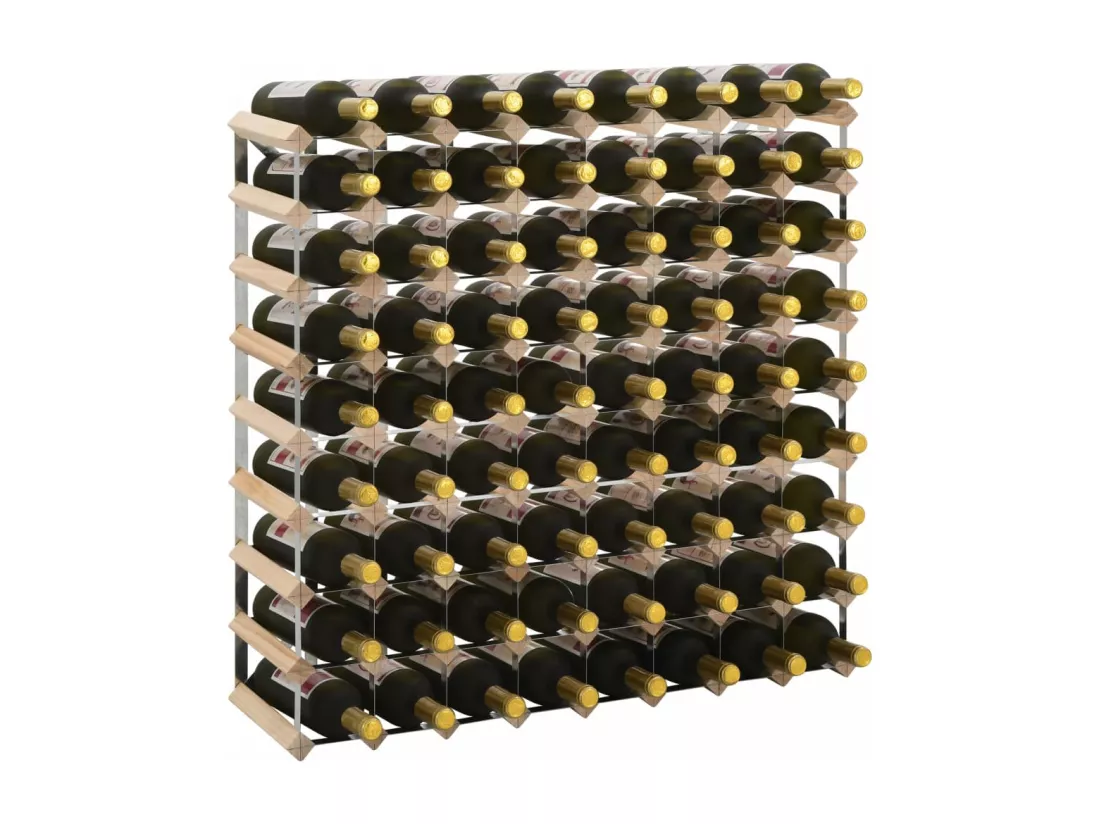 Casier à bouteilles pour 72 bouteilles Pinède solide