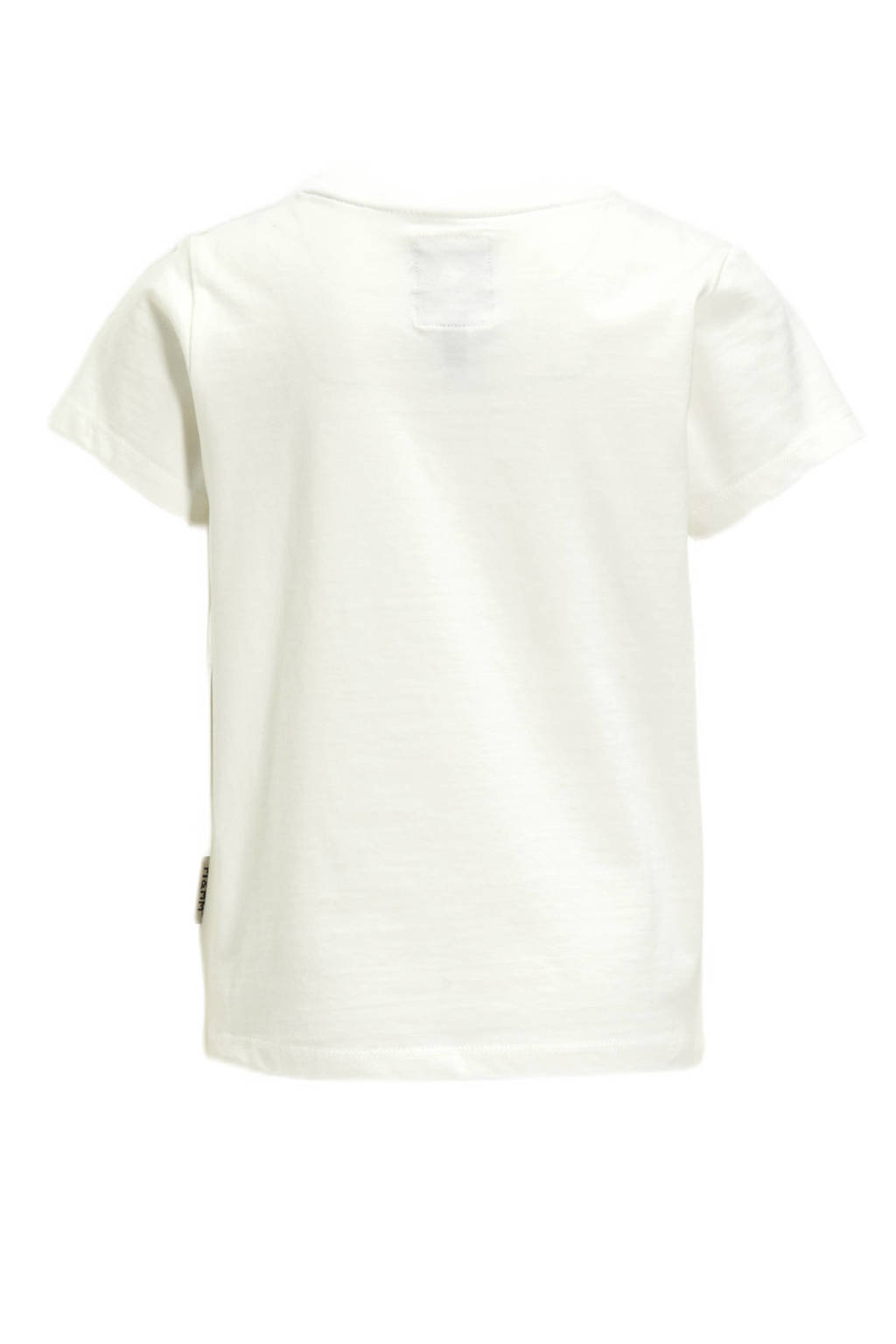Me & My Monkey T-shirt Parille met tekstopdruk wit