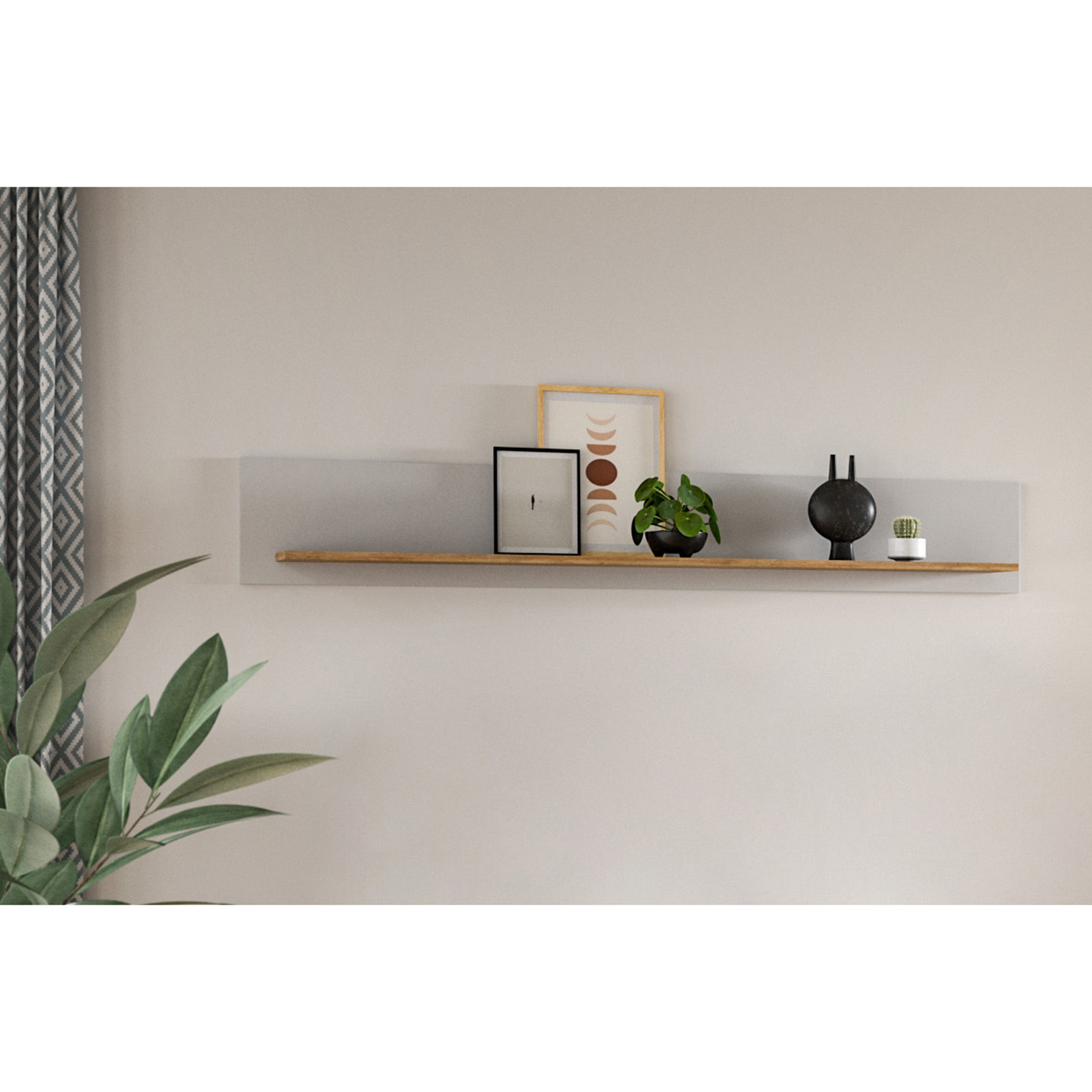 Wandboard ASHTON - ashgrey matt-Rivera Eiche - 150 cm