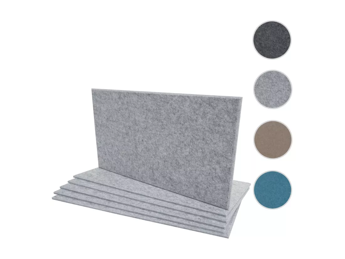 Panneau mural acoustique MCW-L52 (set de 6), gris clair