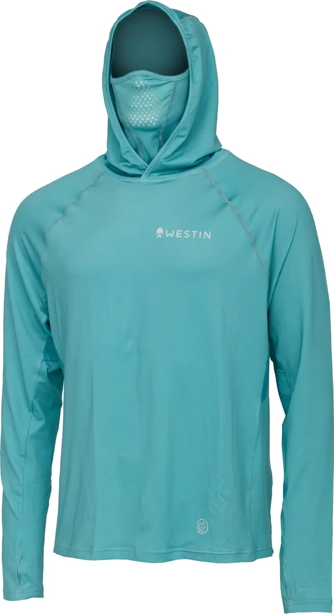 Westin Bay Upf Hoodie W/Neck Gaiter Sea Breeze