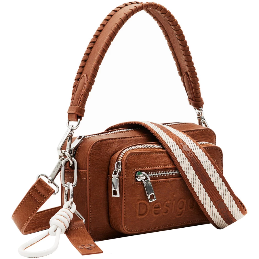 Desigual Half Logo 24 Cambridge 2.0 - Schultertasche 22 cm brown