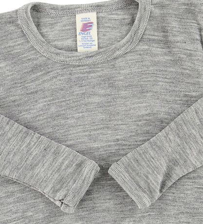 Engel Bluse - Wolle/Seide - Grau Meliert