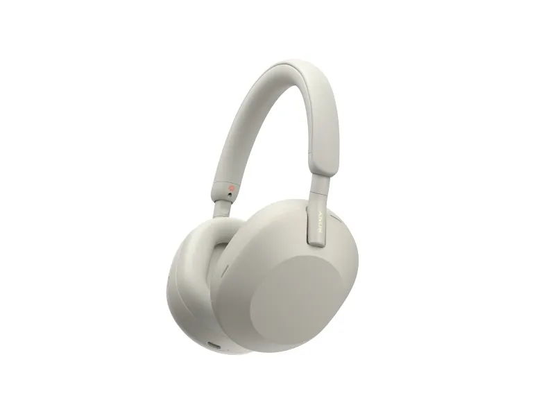 [OUTLET] - Sony WH-1000XM5 - Hovedtelefoner med mik. - fuld størrelse - Bluetooth - trådløs, kablet - aktiv støjfjerning - 3,5 mm jackstik - sølv