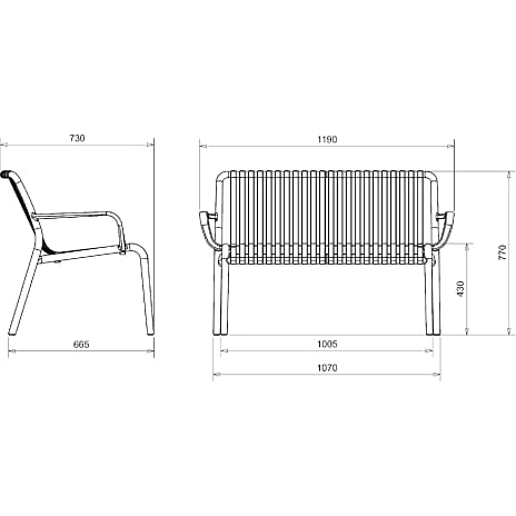 Messina loungesofa - Sandy grey