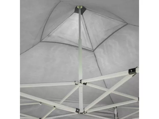 Gazébo pliant pliant 3 X 3 Blanc recouvert de PVC imperméable