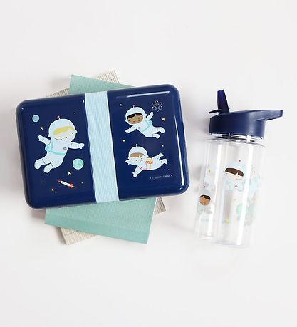 A Little Lovely Company Brotdose - Astronaut - Blau