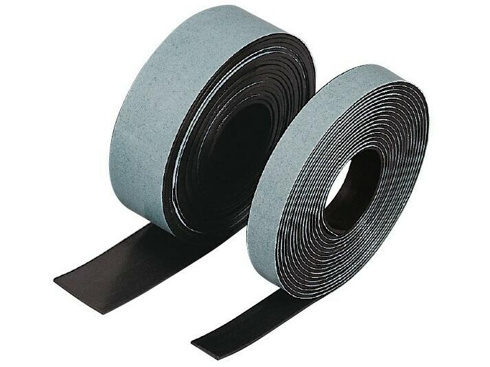 Berec Magnetstreifen 12.5 mm x 3 m, Schwarz Flexibles Magnetband für alle eisenhaltigen Oberflächen