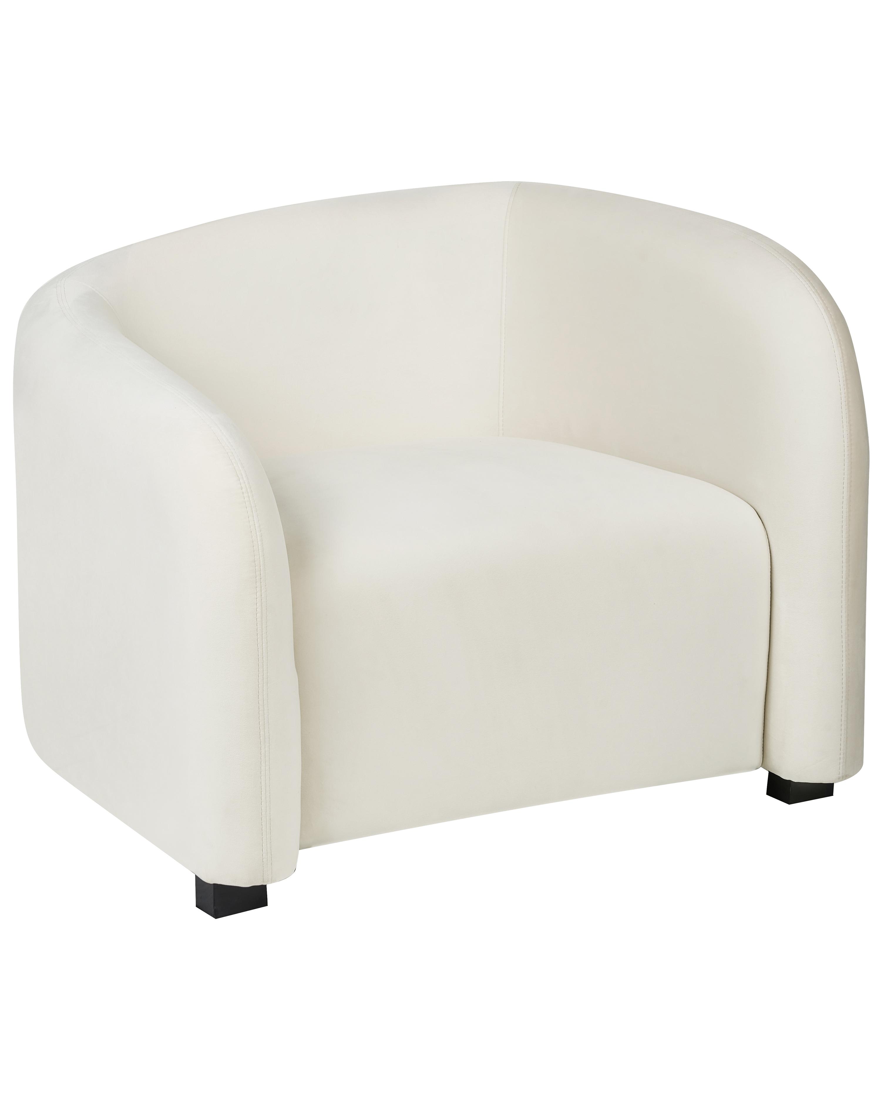 Set van 2 fauteuils VELTADA Fluweel Gebroken wit