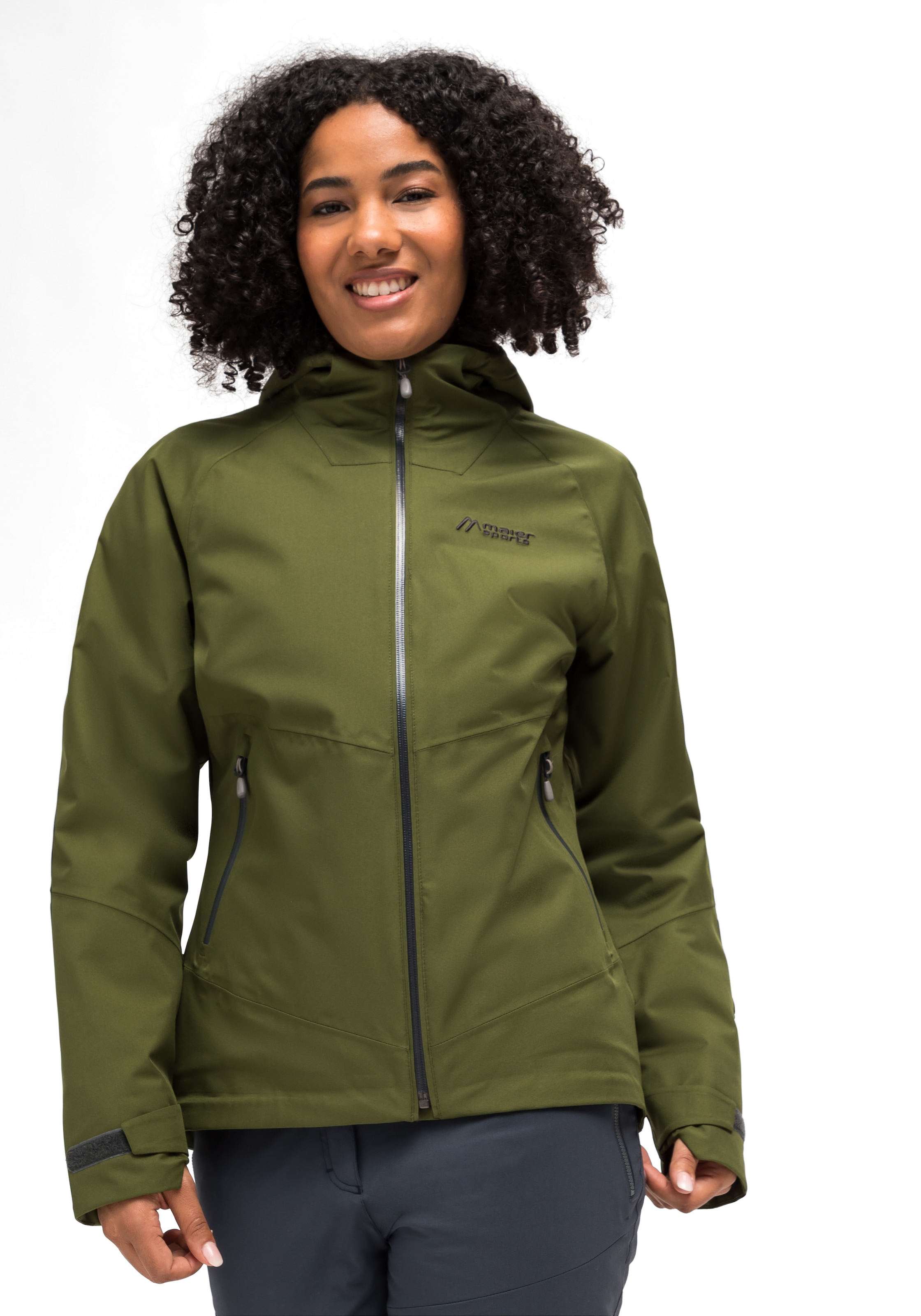Maier Sports Outdoorjacke »Solo Tipo W« Damen Wanderjacke, atmungsaktiv und wasserdicht, Regenjacke mit Kapuze