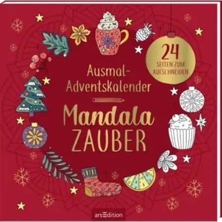 ars Edition Ausmal-Adventskalender Mandala-Zauber