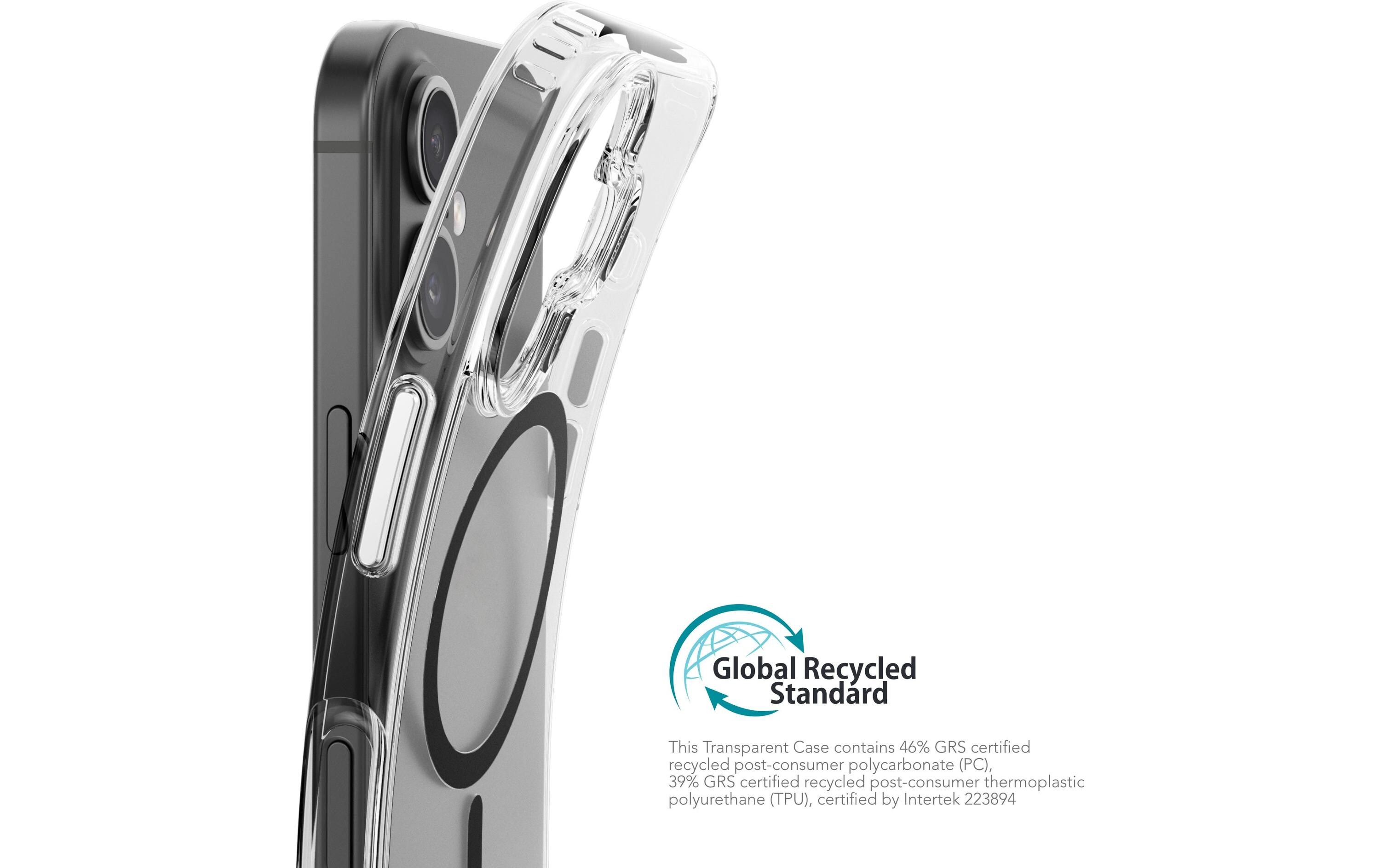 Back Cover Transparent iPhone 16 BlackSilicone Backcover für das Apple iPhone 16