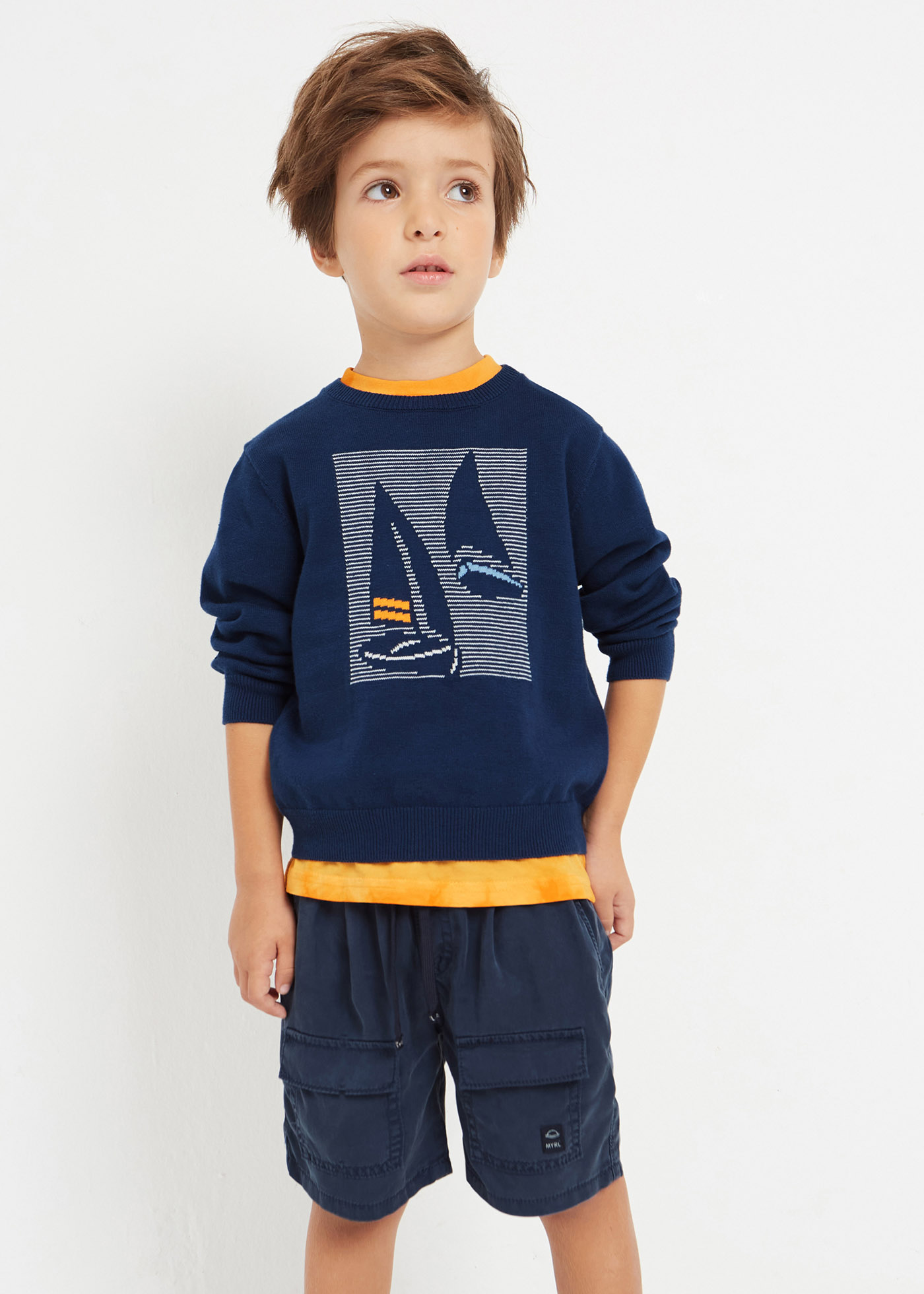 Bermuda infantil em TENCEL™ Lyocell