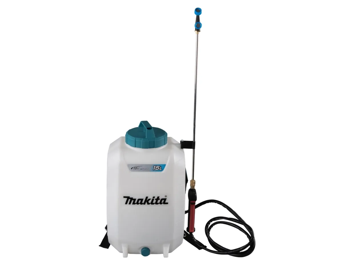 Makita DUS158Z, Rygsæk havesprøjte, 15 L, Blå, Hvid, 5 bar, Udendørs, 325 mm