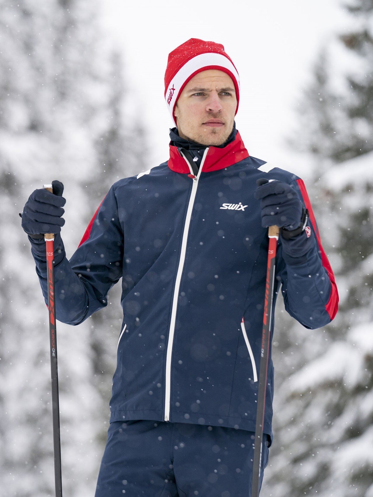 Infinity Jacket Herre Dark Navy/Swix Red