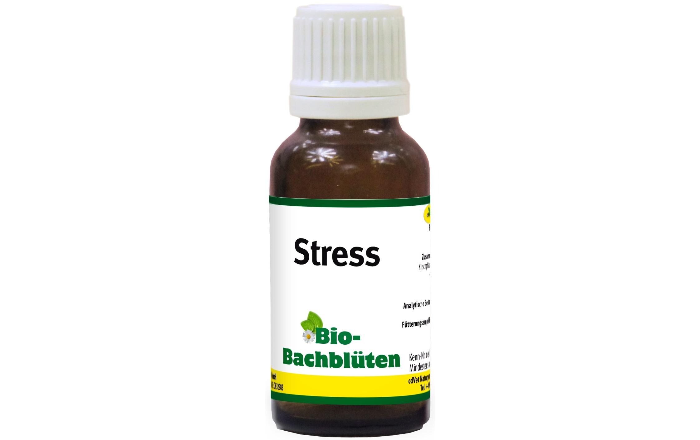 Hunde-Nahrungsergänzung Bio-Bachblüten, Stress, 20 mlNahrungsergänzung für Hunde & Katzen