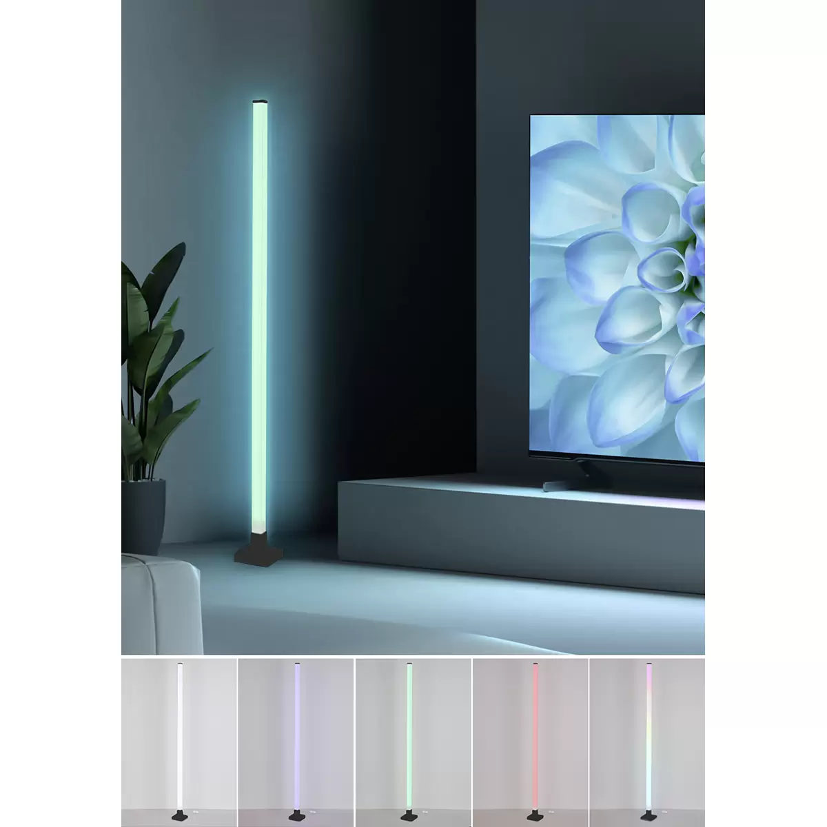 LED-Stehleuchte Selena Schwarz