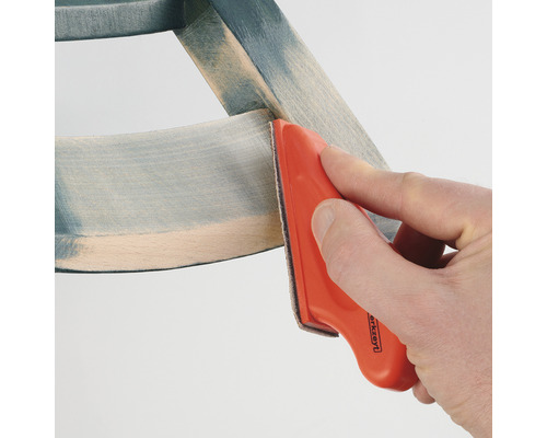 Mini schuurset voor professionals. 25-delig, inclusief 1x handschuurmachine en 24 klittenband schuurstrips.