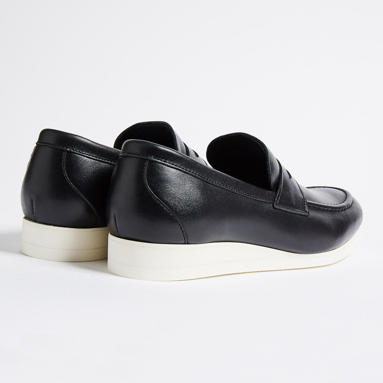 Klom Mocassins en Cuir lisse Thibault noirs