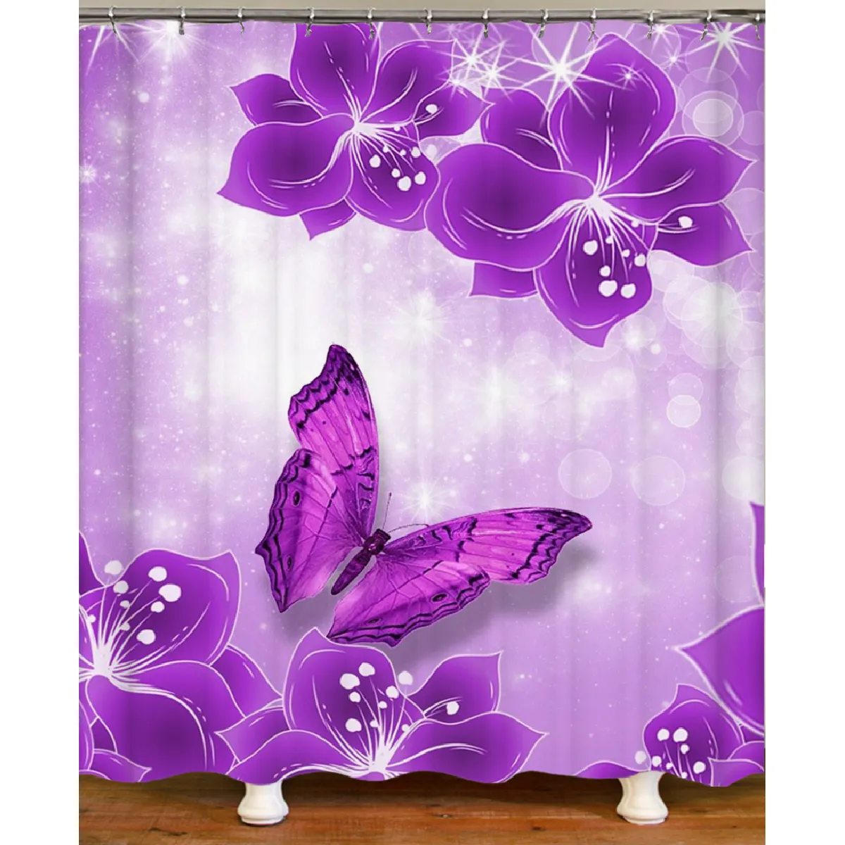 Universal Rideau de douche tulipe 3D