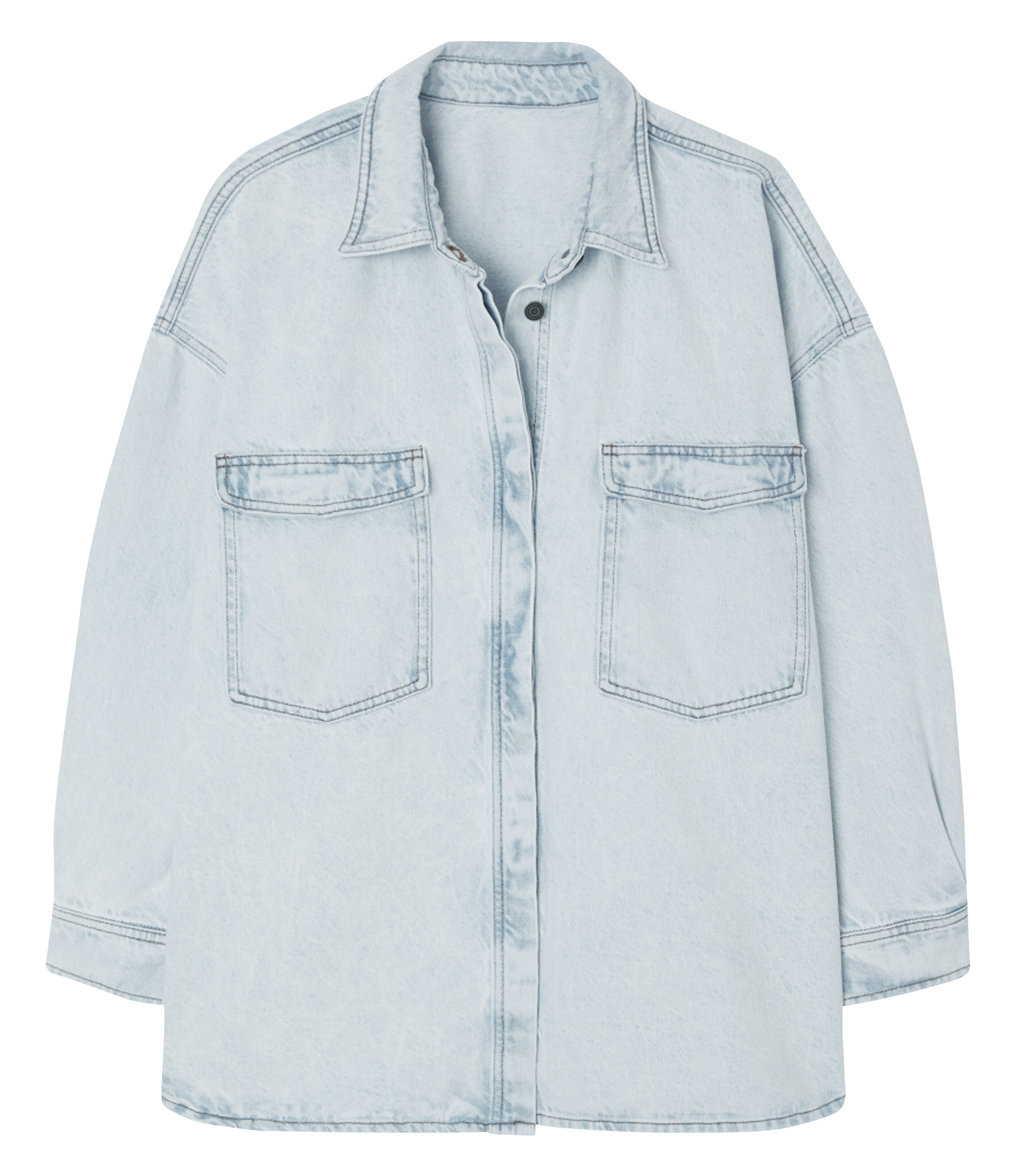 JOYBIRD - Chemise oversize col classique en coton | Blanc