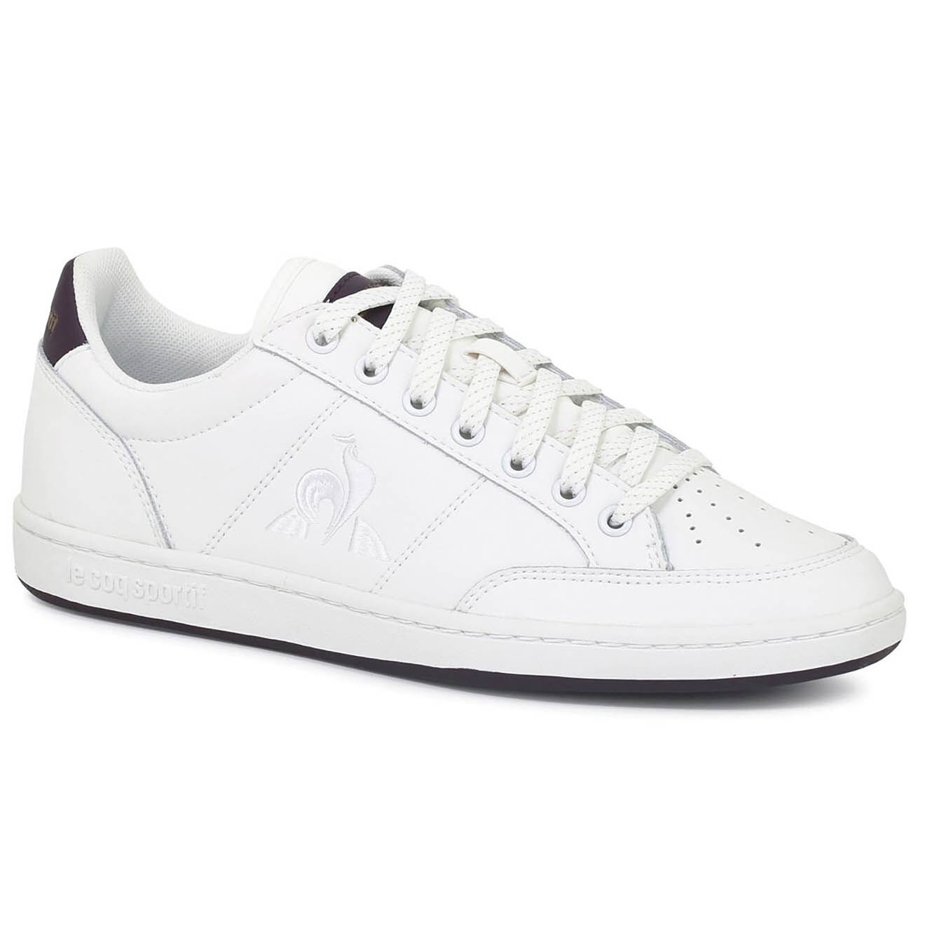 Le Coq Sportif Baskets en Cuir Court Clay blanc/violet