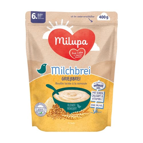 Milupa Milchbrei Grießbrei Miluvit