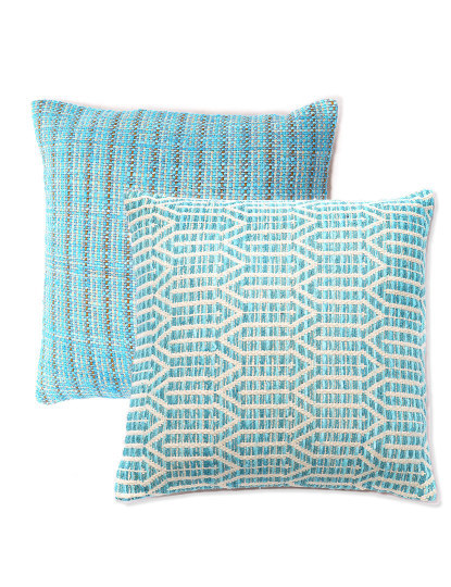 Intertwined Aqua Cushion Cover