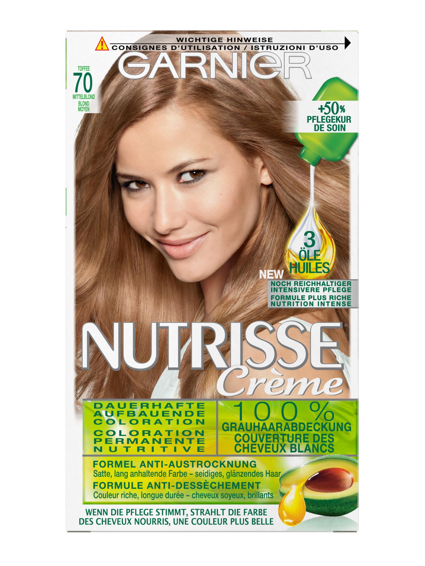 NUTRISSE Nährende Color-Maske 70 mittelblond 1 Stk