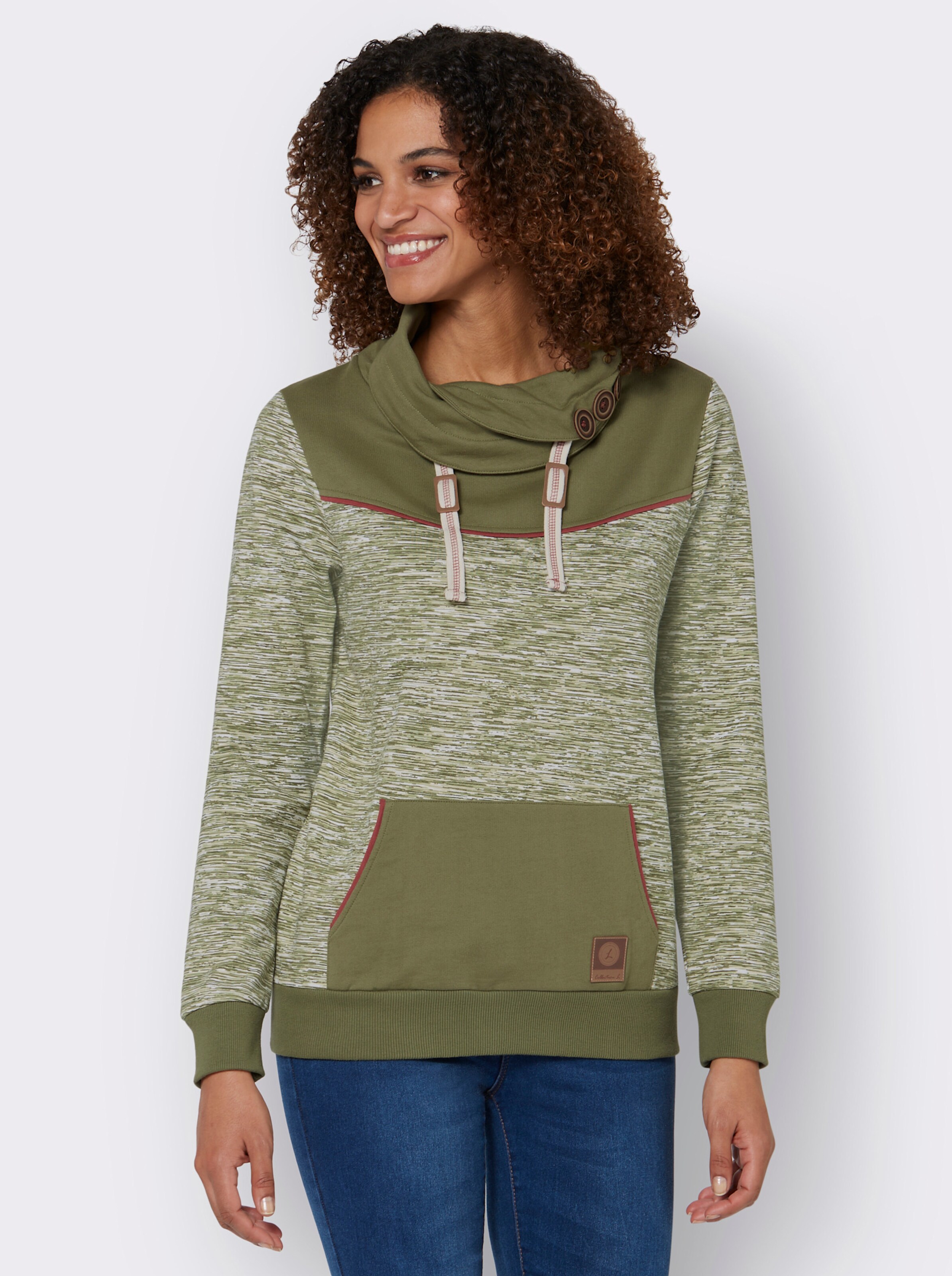 Sweatshirt mit Kontrast-Details