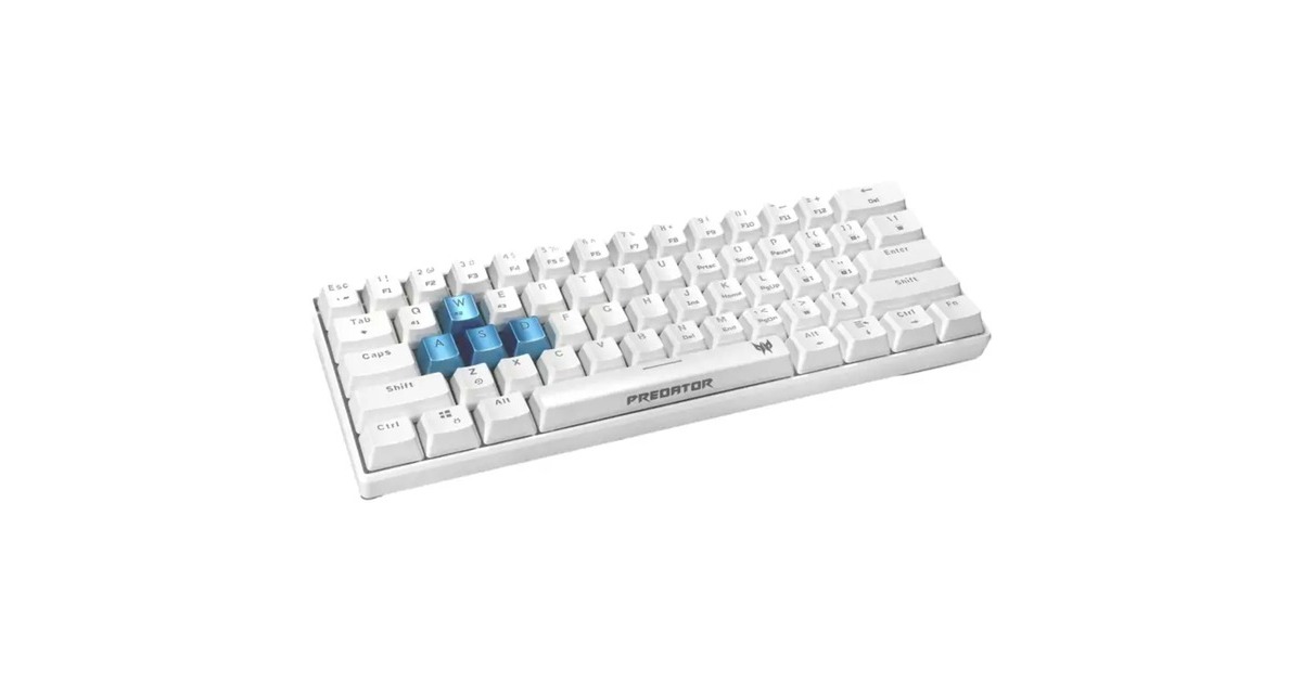 AcerPredator Aethon 330, gaming toetsenbord  (Wit, US lay-out, Kailh Blue, 60%)