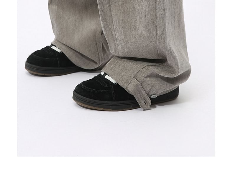 FAERIS - Hoge taille, effen, wijde broek