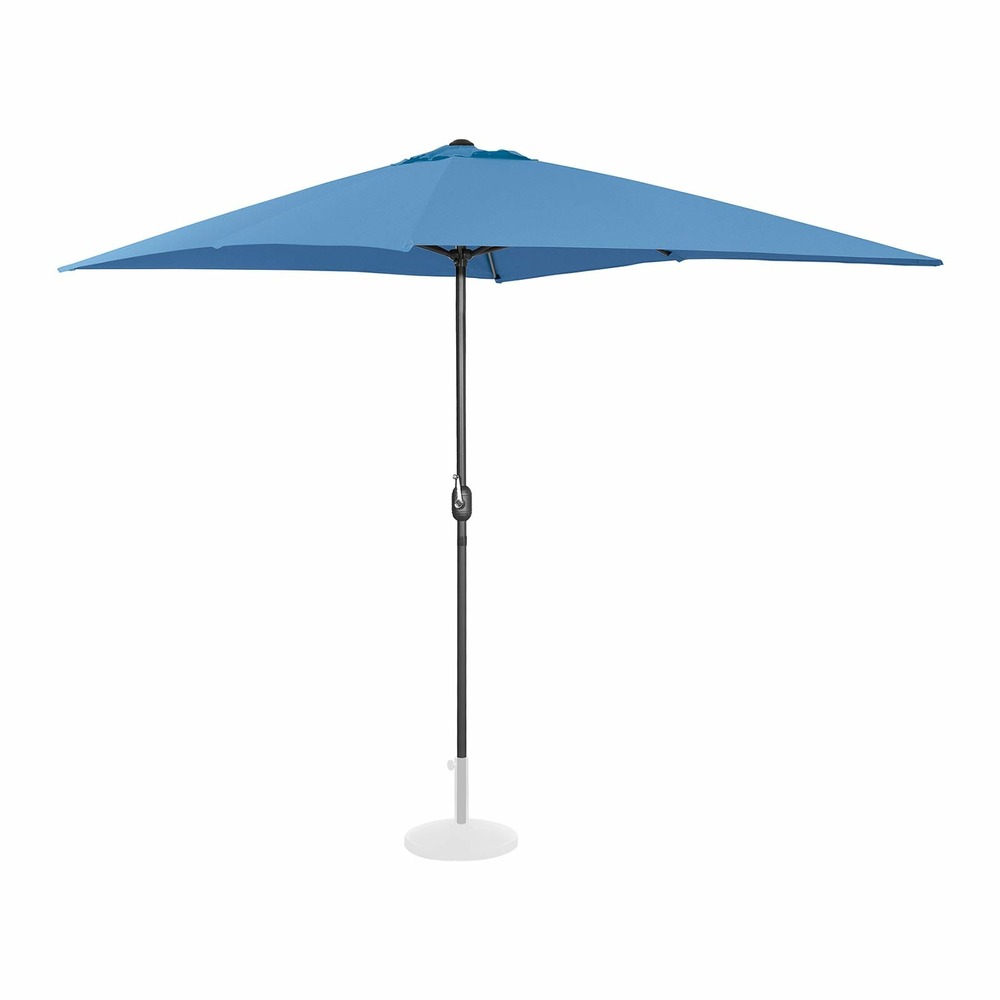 Grand parasol de jardin rectangulaire 200 x 300 cm bleu