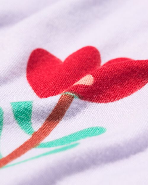 pyjama en tissu micro avec fleurs pour enfant lilas