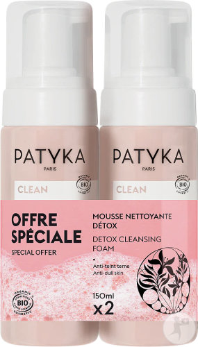 Patyka Clean Mousse Nettoyante Détox Flacon-Pompe 2x150ml