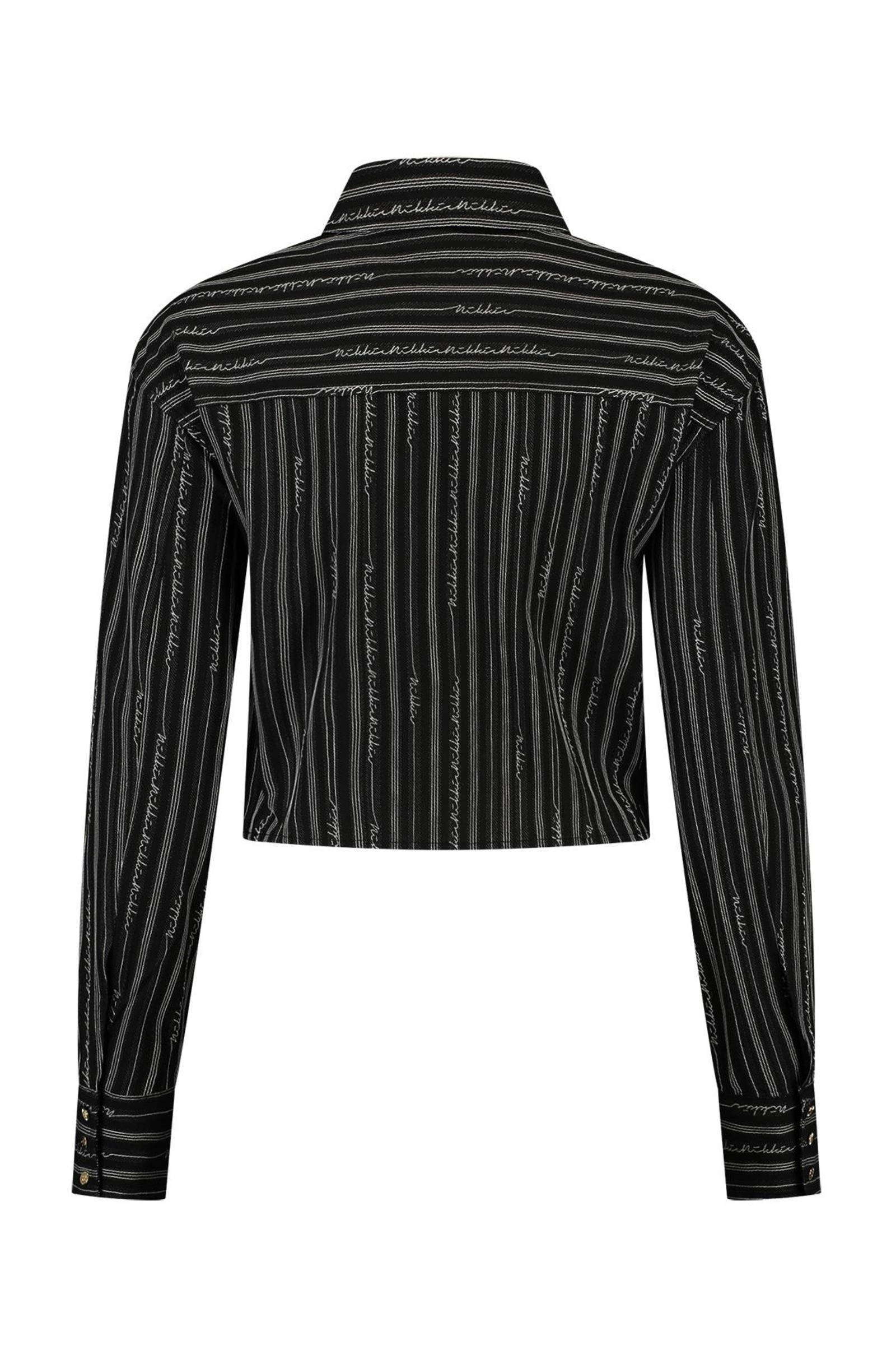 NIKKIE blouse Dallas met logo zwart