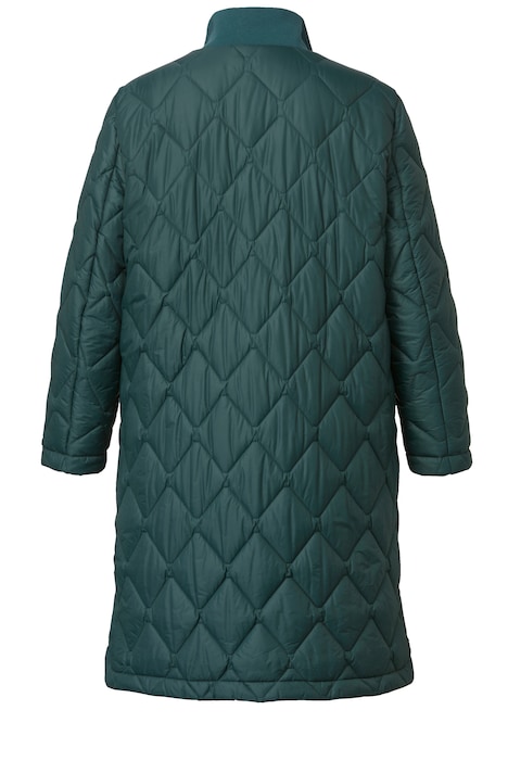 Steppmantel, Straight Fit, Ripp-Stehkragen, Zipper