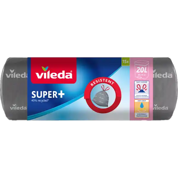 Super+ Müllbeutel mit Zugband 20 l